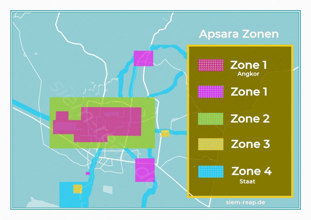 Karte der Apsara Zonen (Apsara Zone Map)